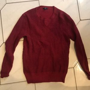 Deep red gap sweater